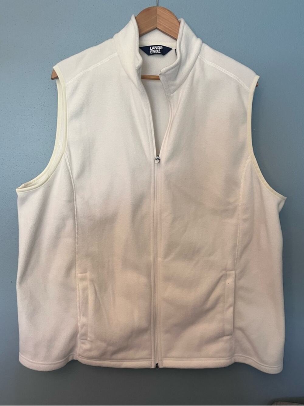 Lands' End Zip-Up Fleece Vest